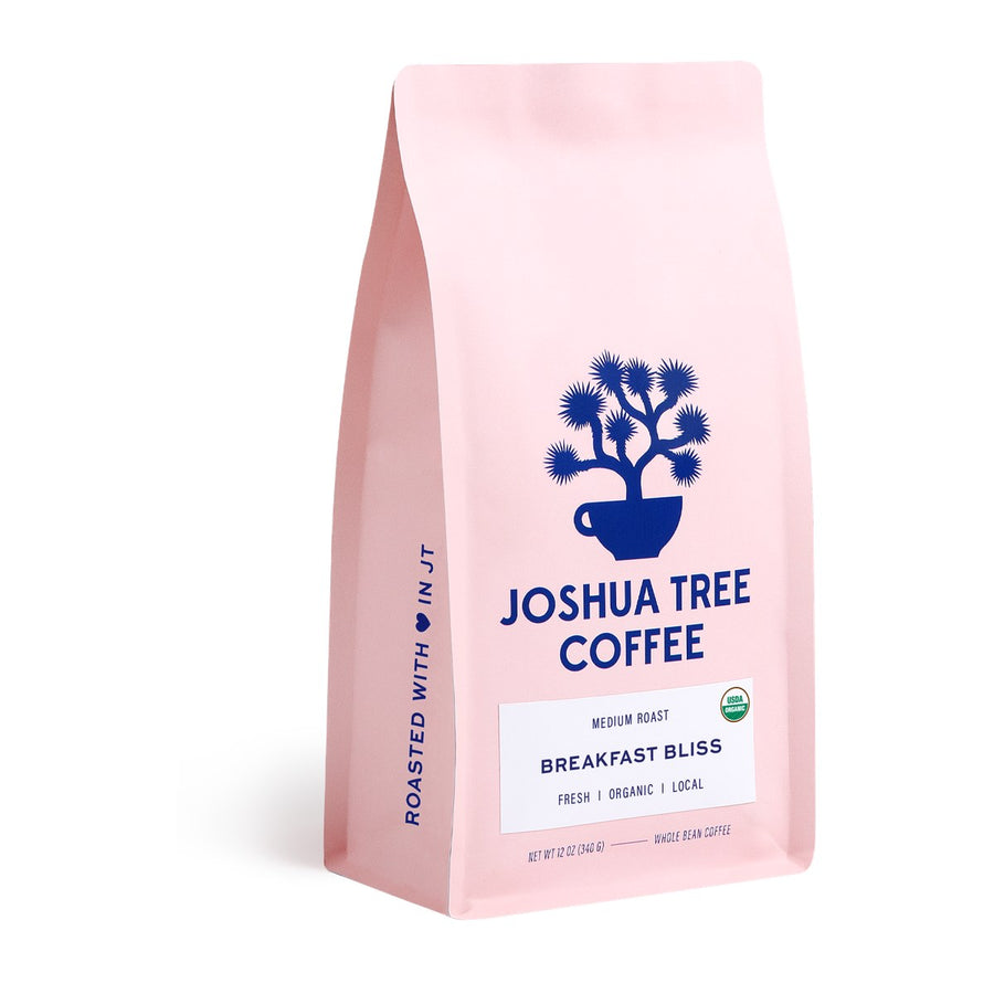 Joshua Tree Coffee Breakfast Bliss medium roast organic whole bean coffee, 12 oz bag