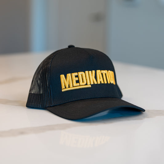 MEDIKATION Gold-Stitch Trucker Hat